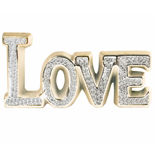 LOVE Word Diamond Sign Decor Gold
