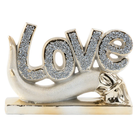 NAOMI Love Word Diamond Decor Sculpture