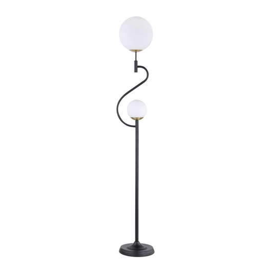 DACKI 69-inch Dual Spherical Bulb Metal Floor Lamp