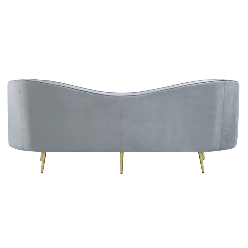 SOPHIA 2-piece Upholstered Channel Tufted Sofa Set Grey