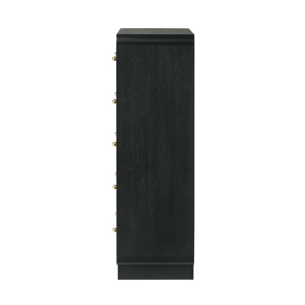 CAVELLE 5-drawer Chest of Drawers Black
