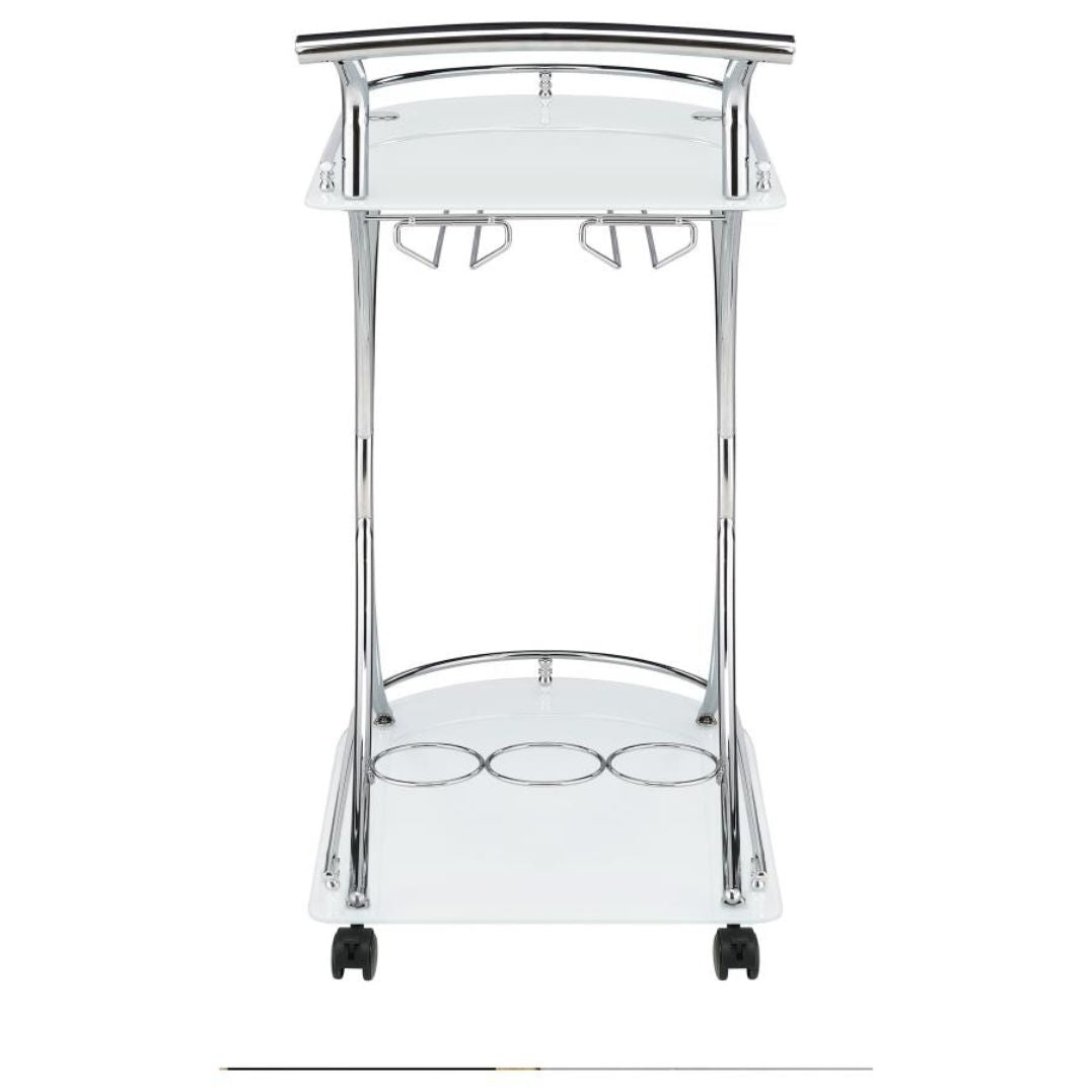 Frosted Glass Bar Cart