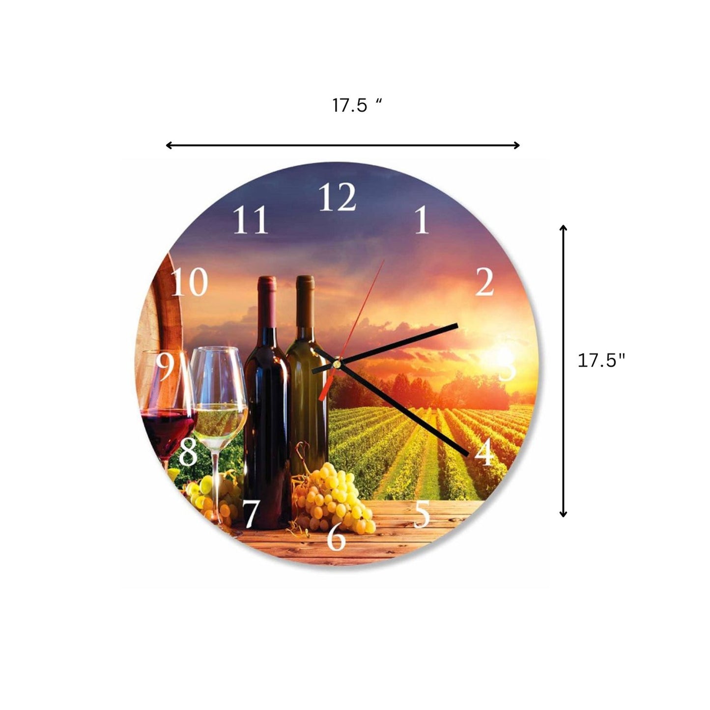 Vineyard Round Wall Clock