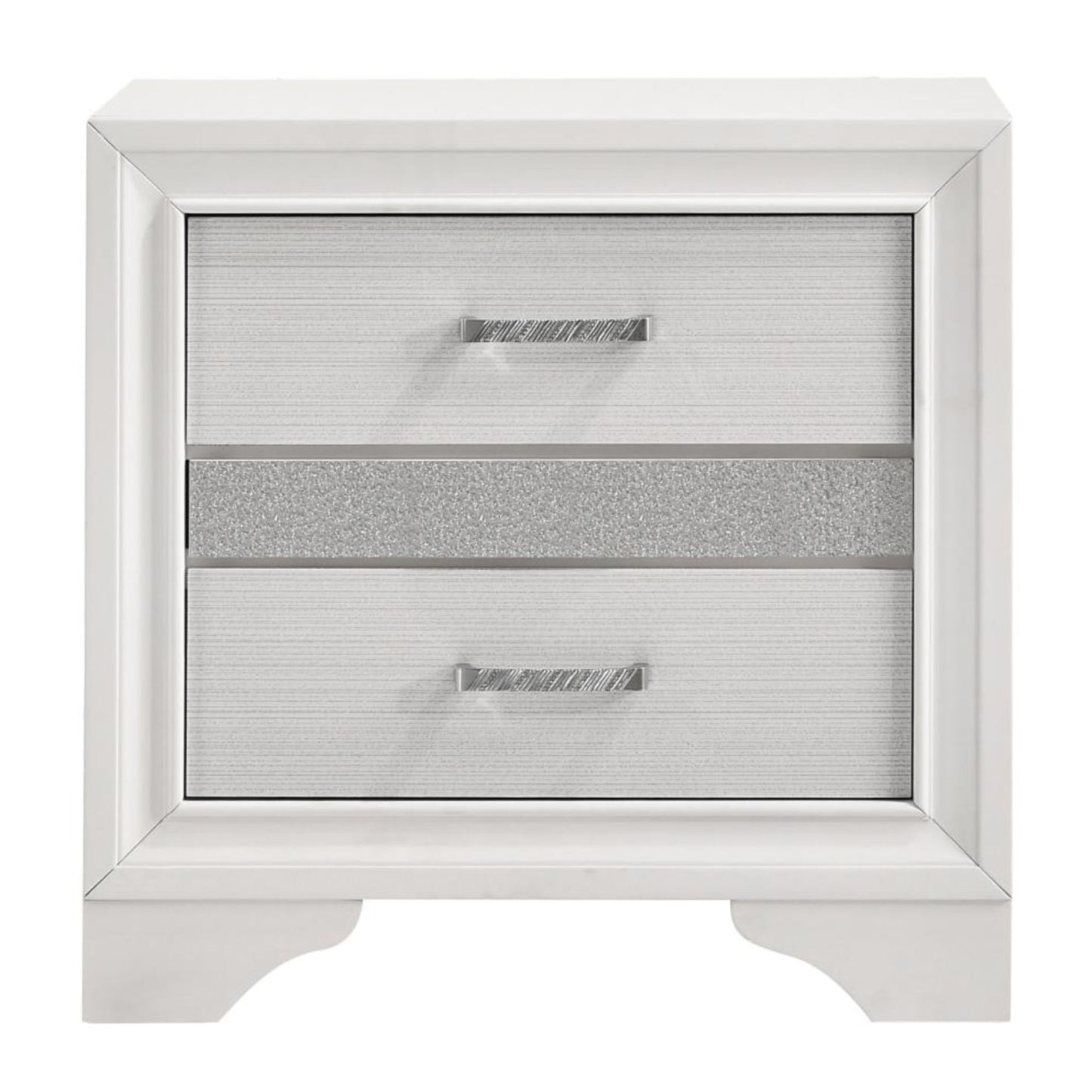 MIRANDA 2-drawer Nightstand White