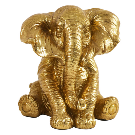 BROOKS Hear No Evil Elephant Sculpture Gold