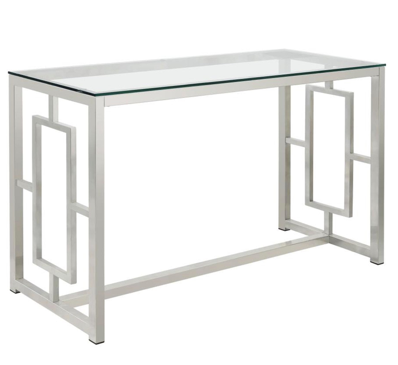 MERCED Glass Top Entryway Sofa Console Table