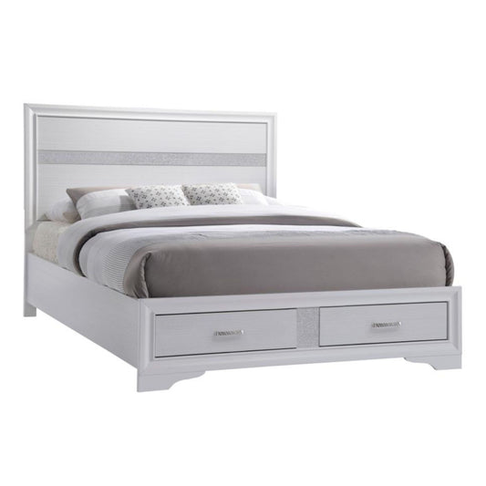 MIRANDA Queen 2-drawer Storage Bed White