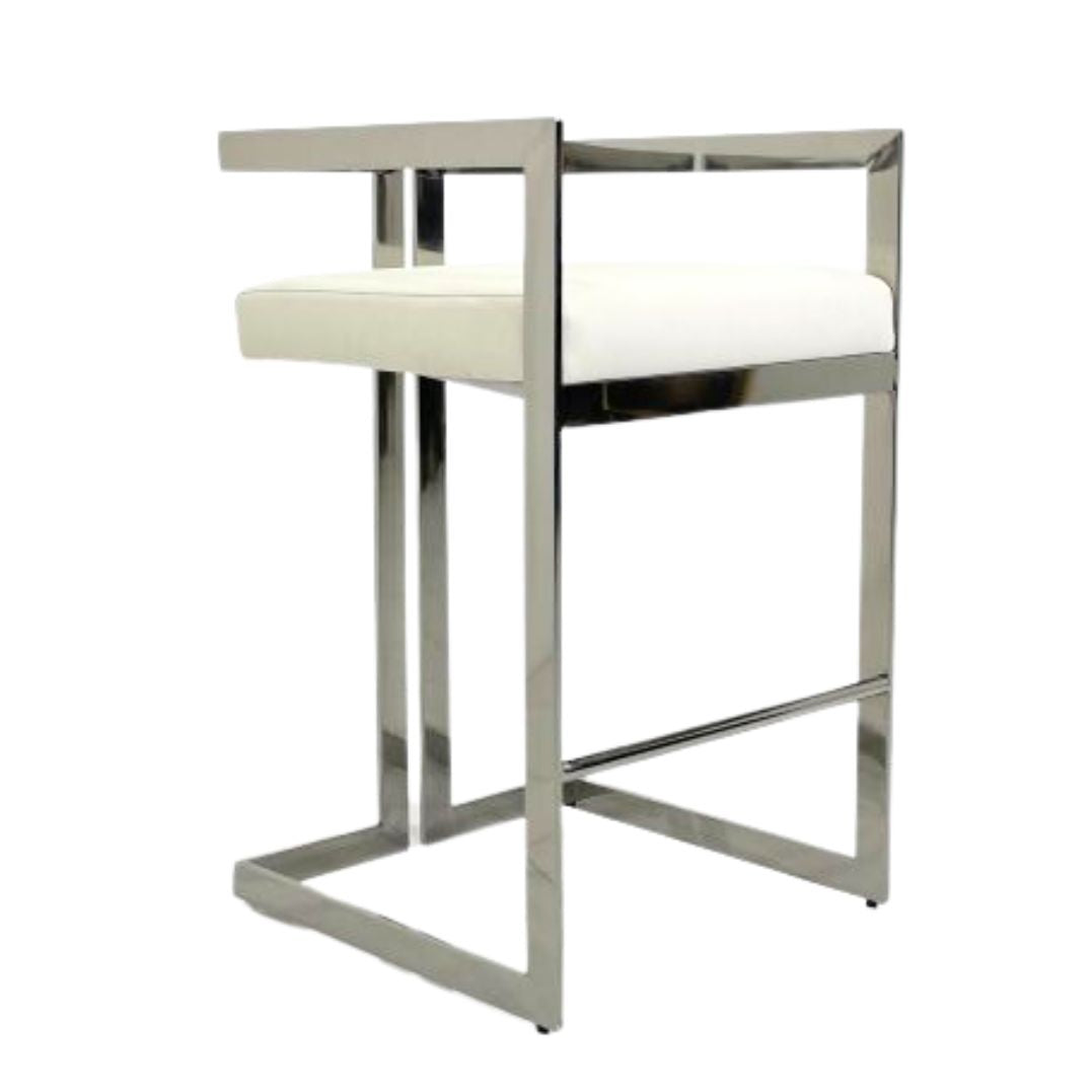 TURIN Silver Counter Stool