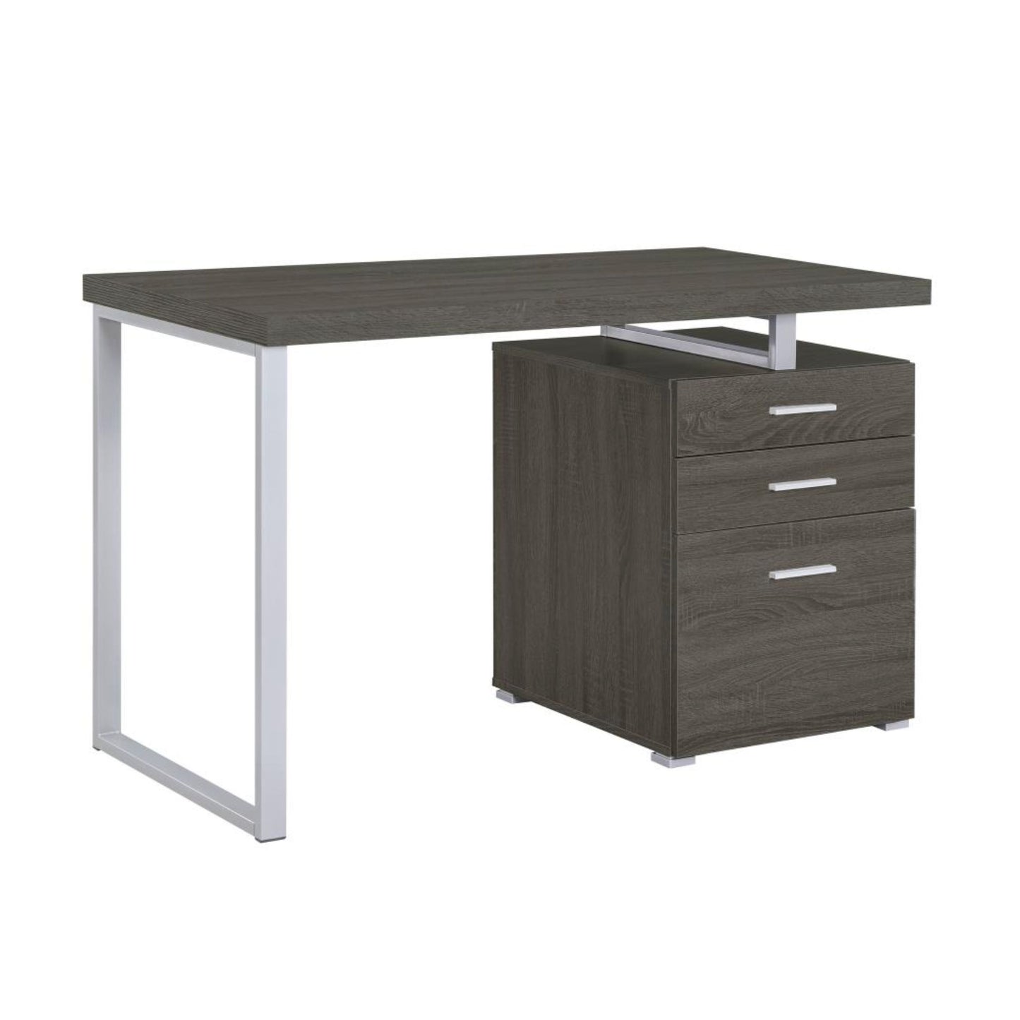 BRENNAN 3-drawer Office Desk Weathered Grey