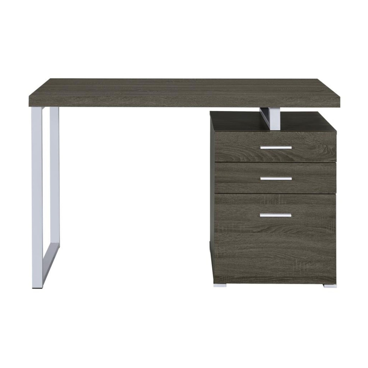 BRENNAN 3-drawer Office Desk Weathered Grey