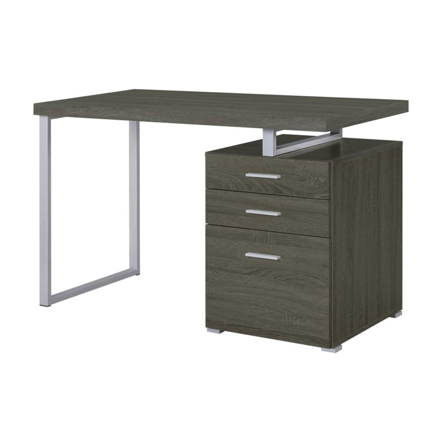 BRENNAN 3-drawer Office Desk Weathered Grey