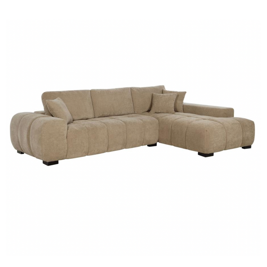 OCTAVIA Upholstered Sectional Chaise Sofa Camel