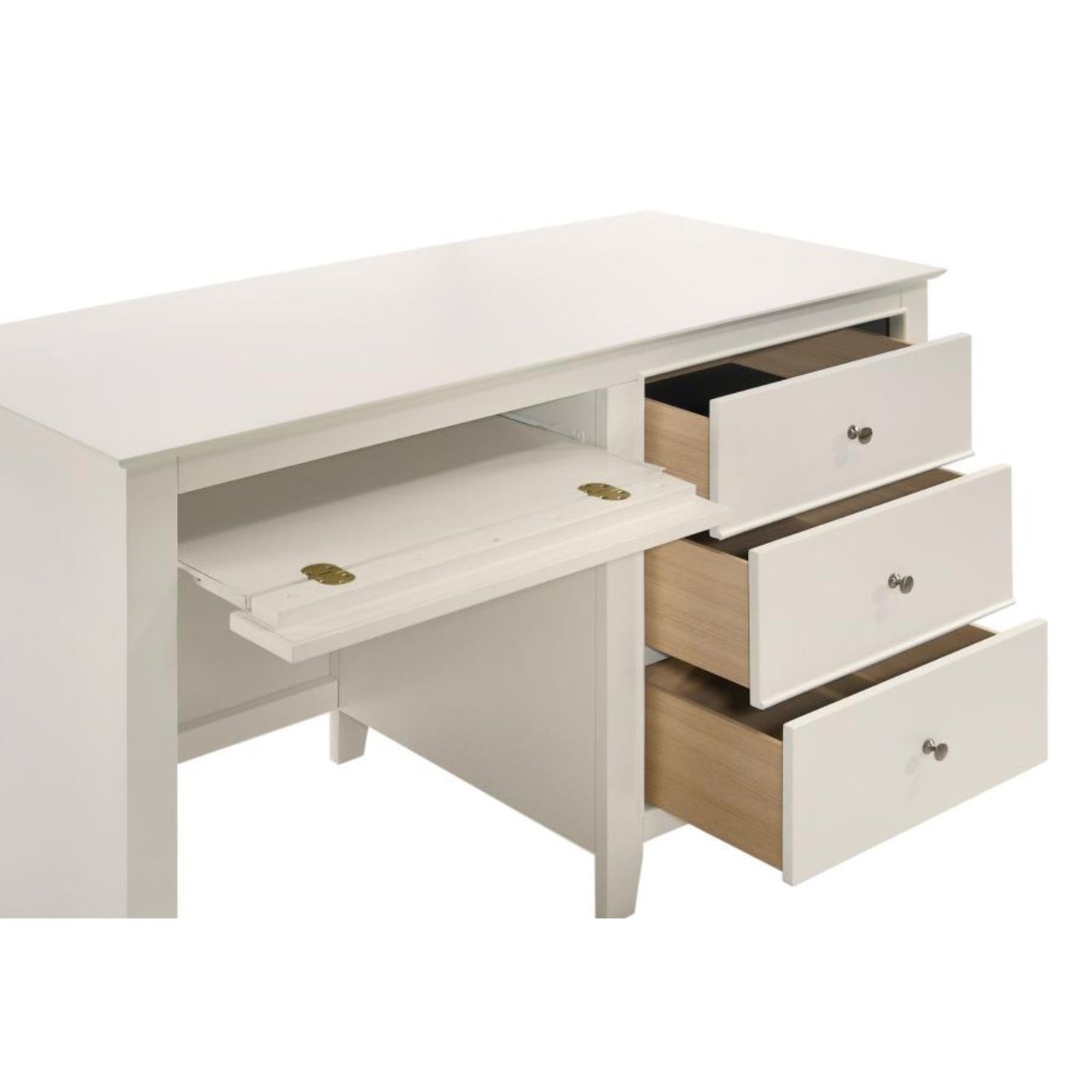 SELENA 3-drawer Computer Desk Storage Cream White