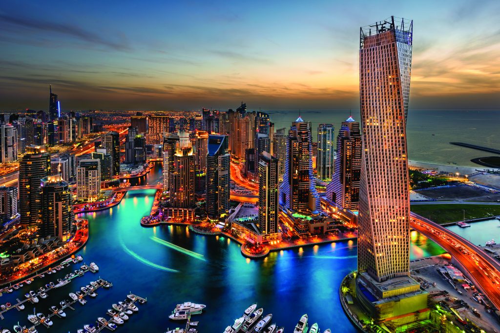 MARINA City Light of Dubai Modern Wall Art