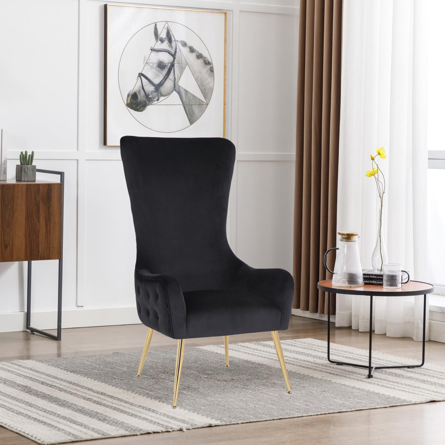 WINTER Black Accent Chair