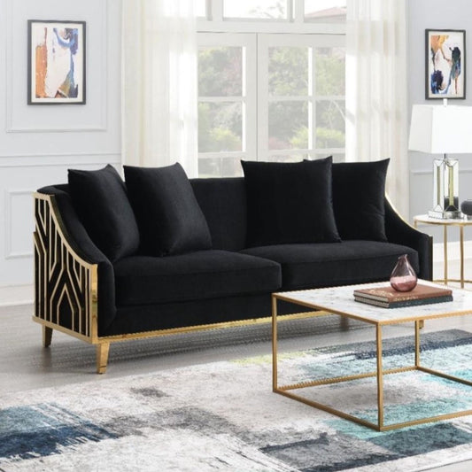 STILLO Upholstered Sofa Black
