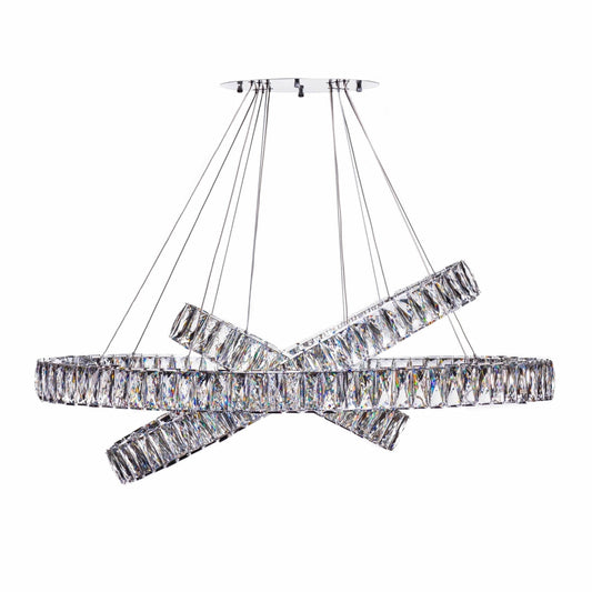 EVADNE Crystal Elegance LED Chandelier 3 Ovals
