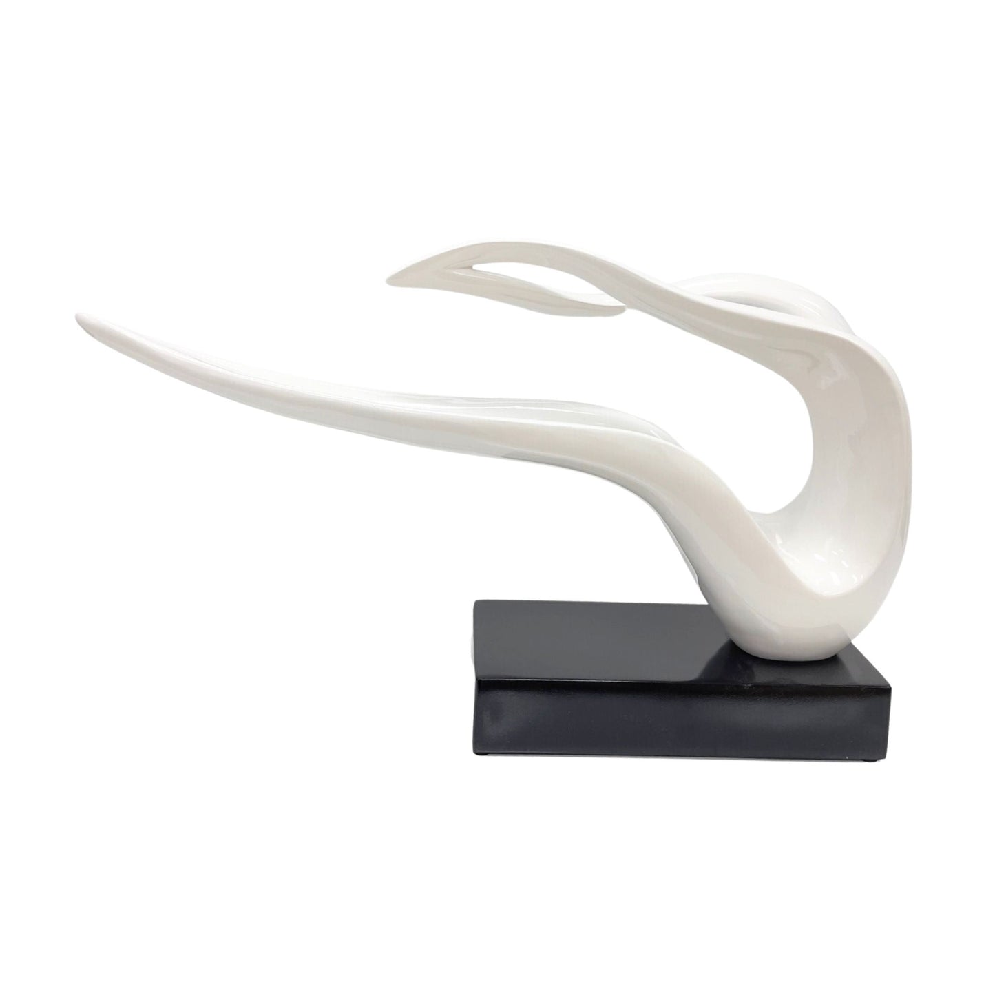 RAALS Abstract Ribbon Statue in White