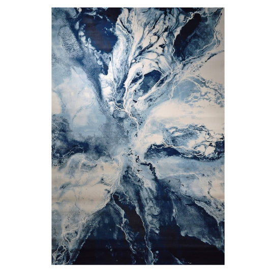 LURIA Blue Wave Splash Rug