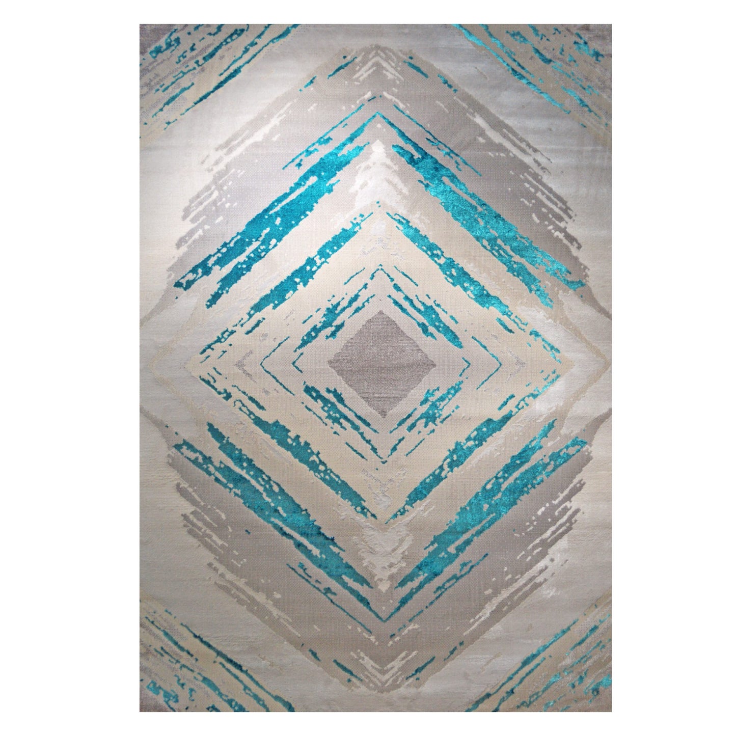 QUIN Turquoise Triangle Rug