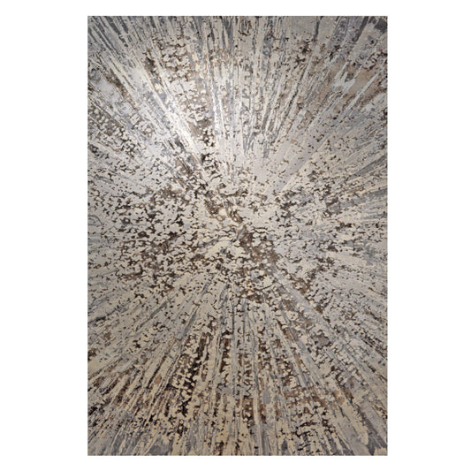 ASTRID Charcoal Ripple Grey Splash Rug 7.5"