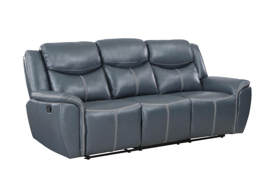 ERIC 3 Seater Reclining Sofa Blue