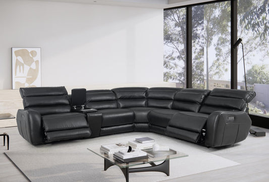 MARCO Recliner Sectional Sofa Black
