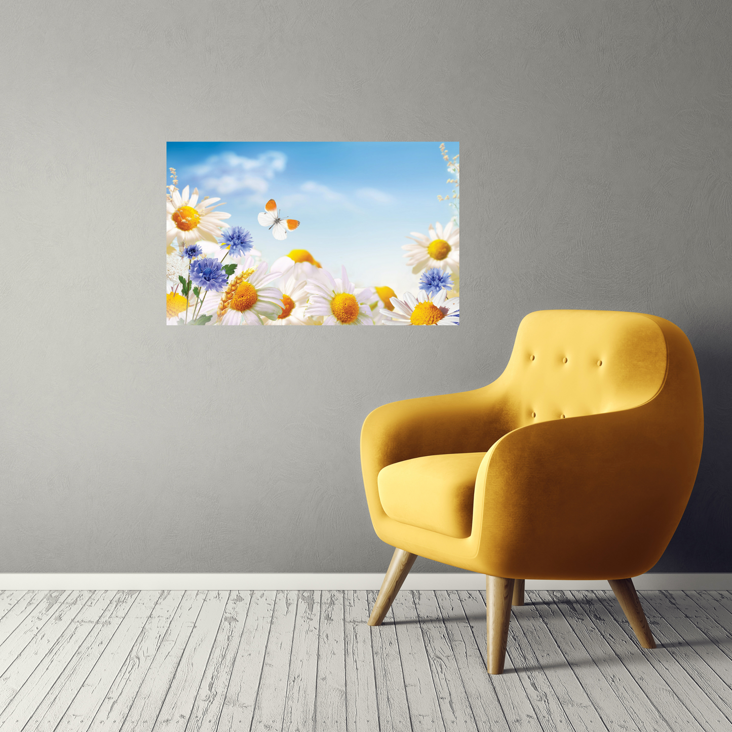 DAISY Delicate Floral Modern Wall Art