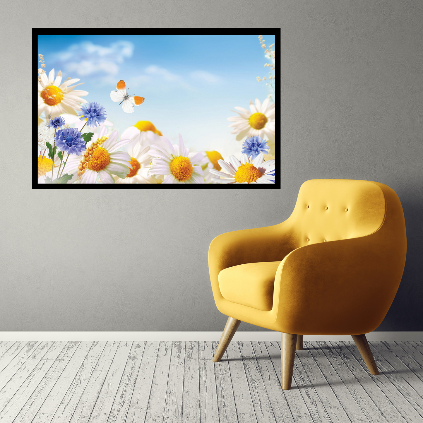 DAISY Delicate Floral Modern Wall Art
