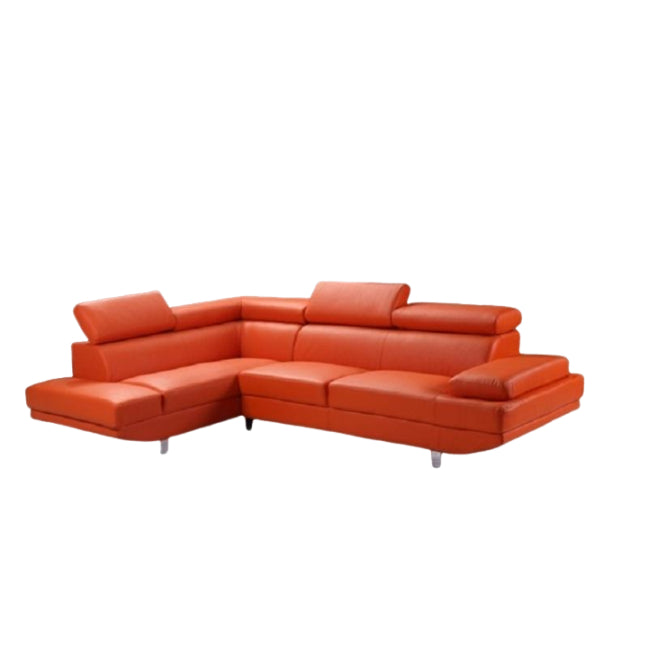 EXCEL Modern Sectional Orange Left Chaise