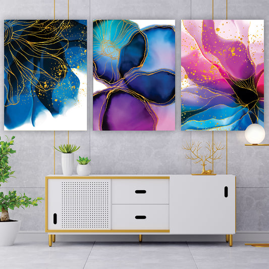 CATE Multi Colored Floral Modern Wall Art