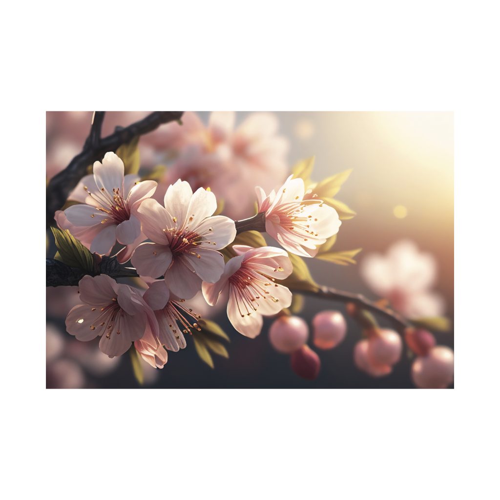 SAKURA Cherry Blossoms in Spring Modern Wall Art