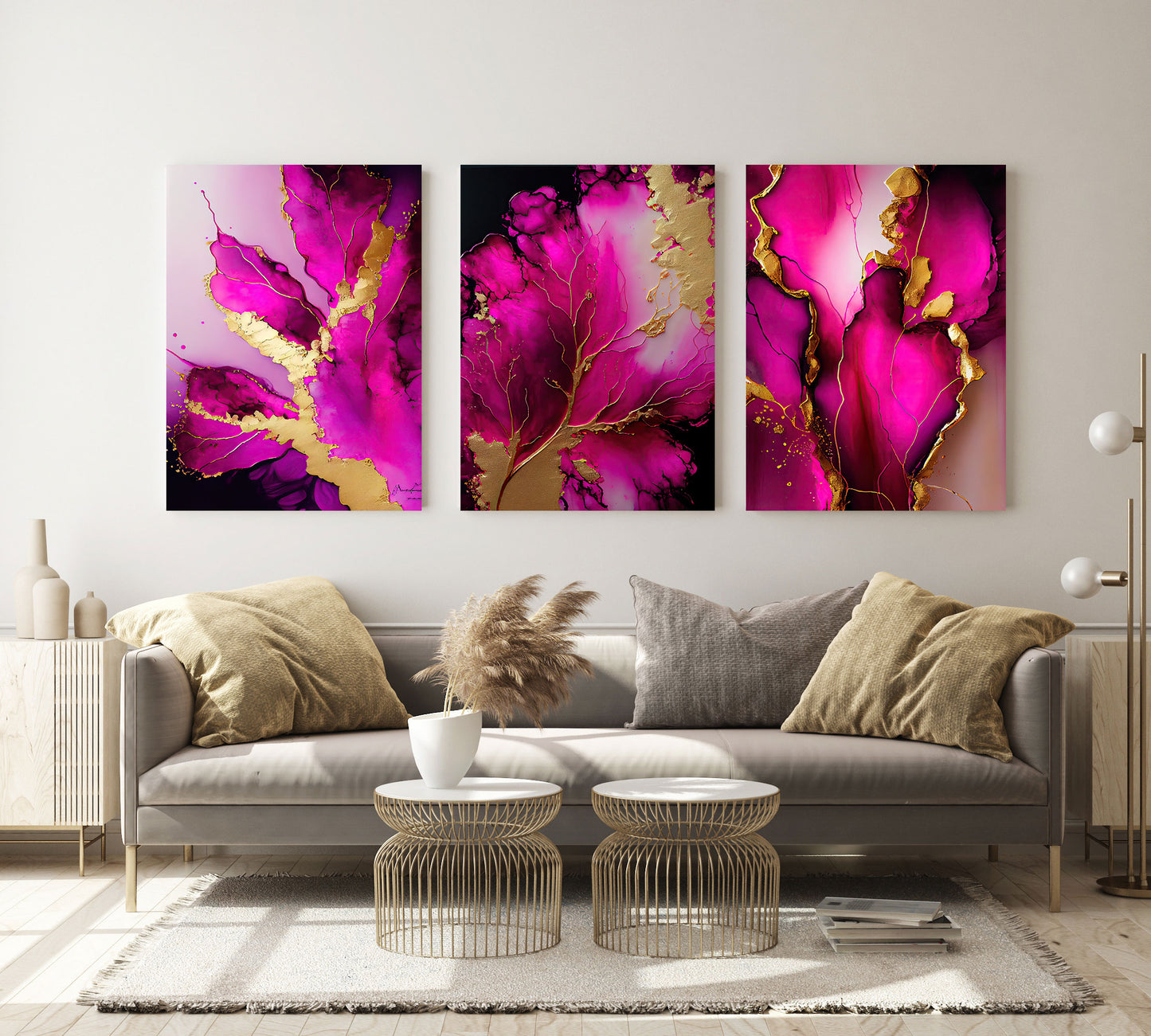 MINERVA Abstract Magenta Acrylic Print Art