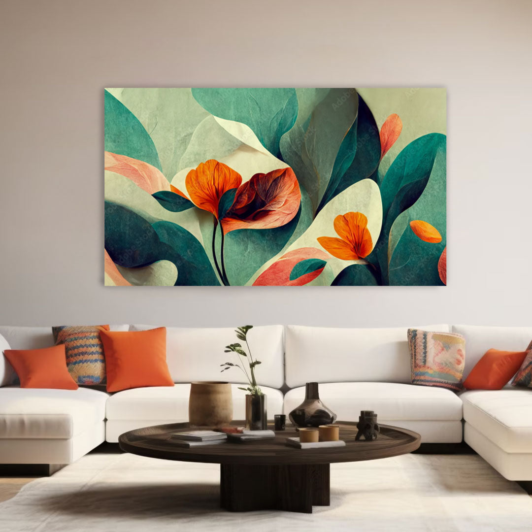 PEONY Vector Floral Spring Modern Wall Art