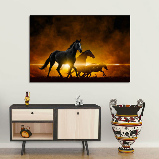 ROOK Four Horses Wall Art Print