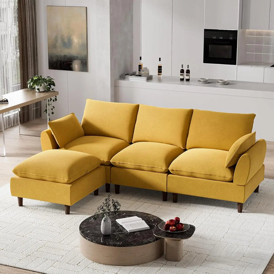 VETRA Modular Sectional Cloud Sofa Mustard Yellow