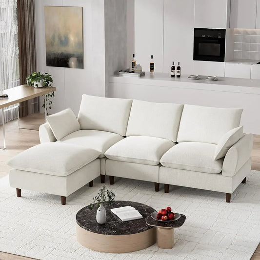 VETRA Modular Sectional Cloud Sofa Cream