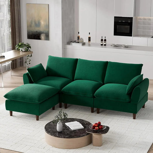 VETRA Modular Sectional Cloud Sofa Green