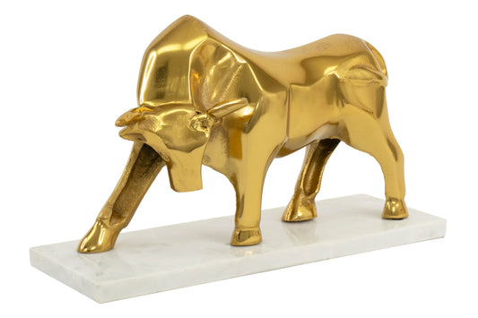 JACOB Tabletop Bull Sculpture Gold