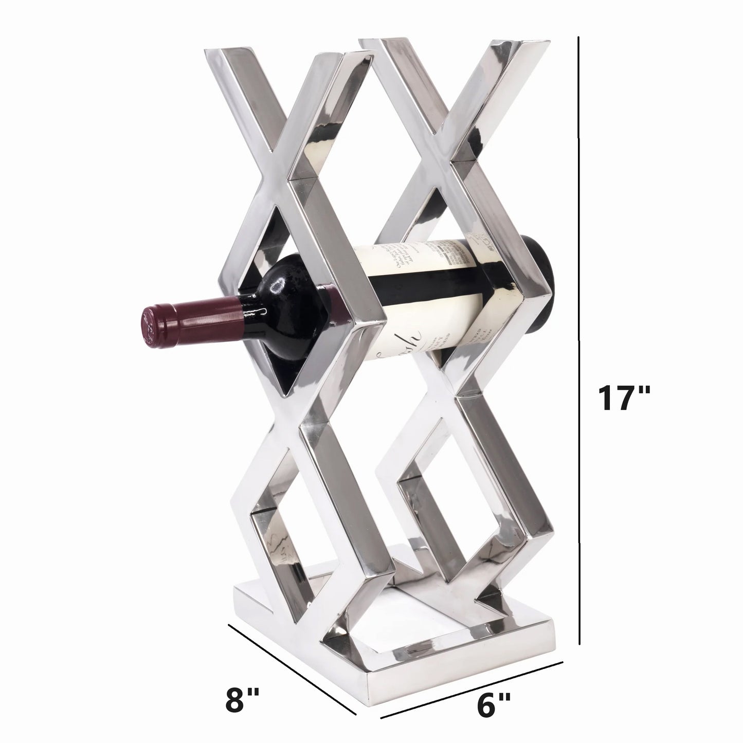 ROMBO 3 Bottle Stainless Steel Wine Holder