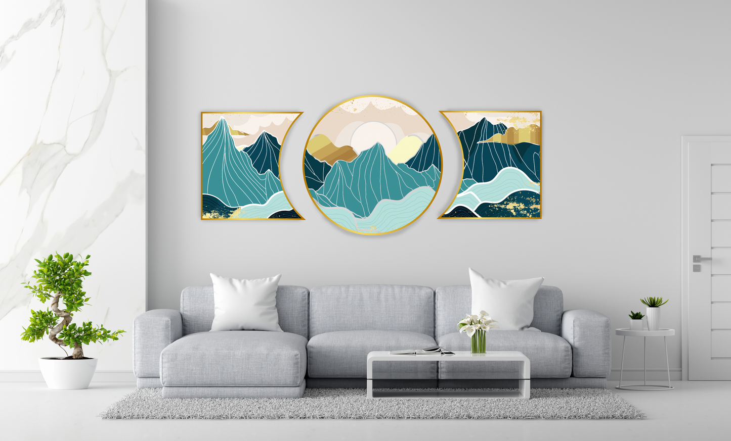 CATO Abstract Mountains Acrylic Mirror Prints