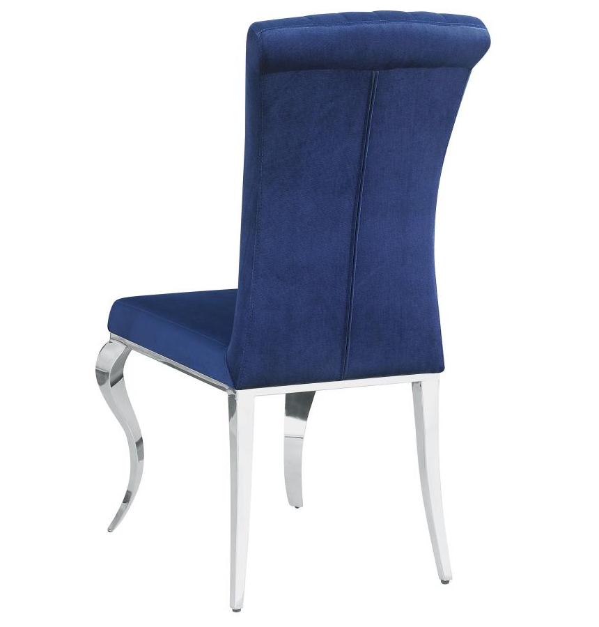CARONE Upholstered Side Chairs Blue