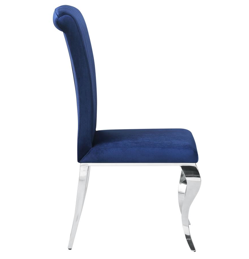 CARONE Upholstered Side Chairs Blue