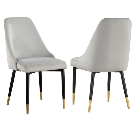 GABRIELLE Upholstered Solid Back Dining Side Chair Set of 2