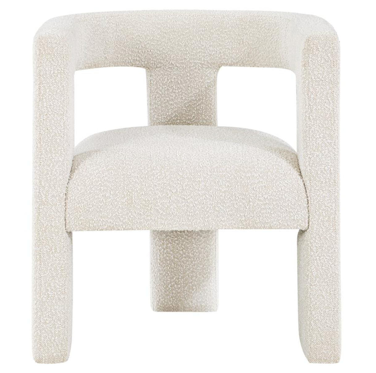 PETRA Boucle Upholstered Accent Side Chair White