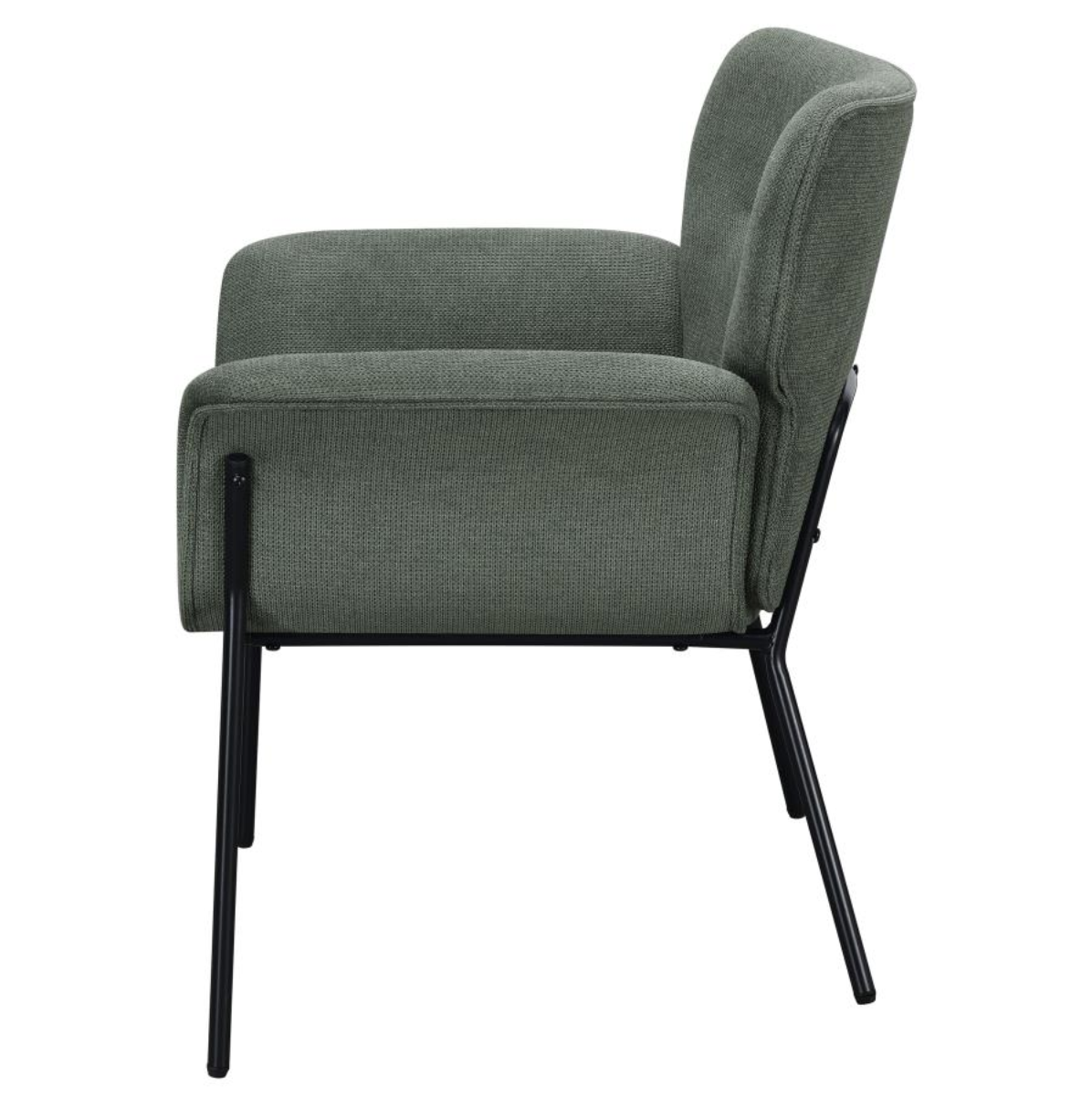 DAVINA Upholstered Flared Arms Accent Chair Green