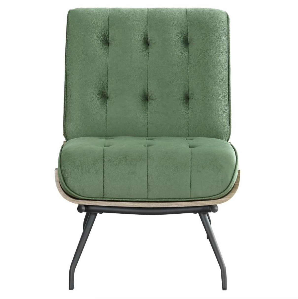 ALOMA Armless Tufted Accent Chair Green