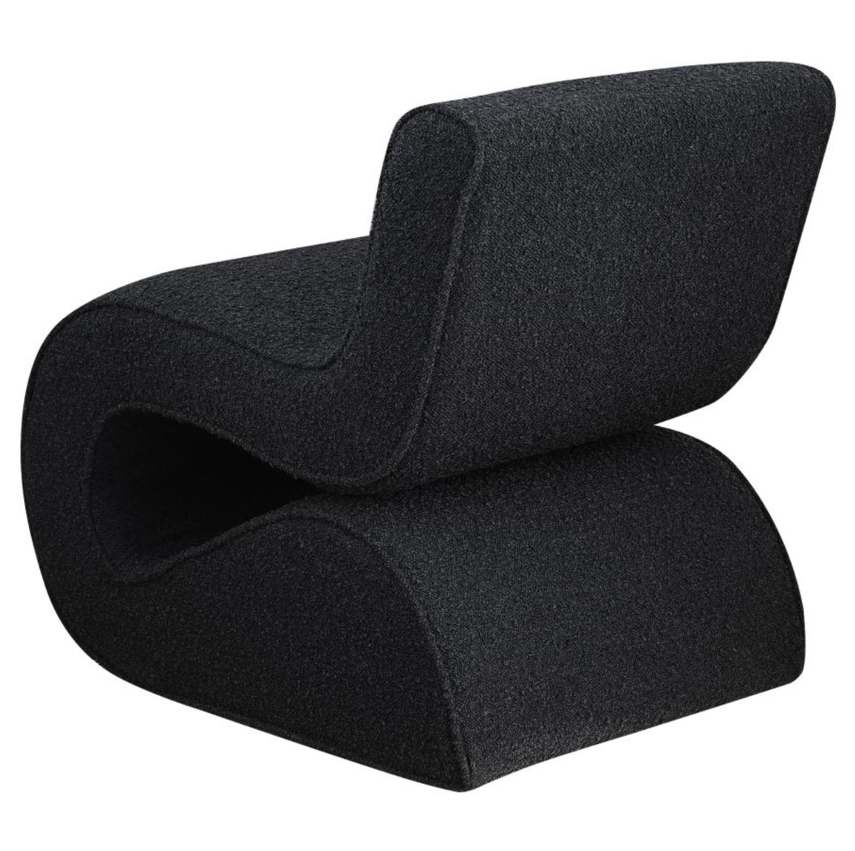 RONEA Boucle Upholstered Armless Curved Accent Chair