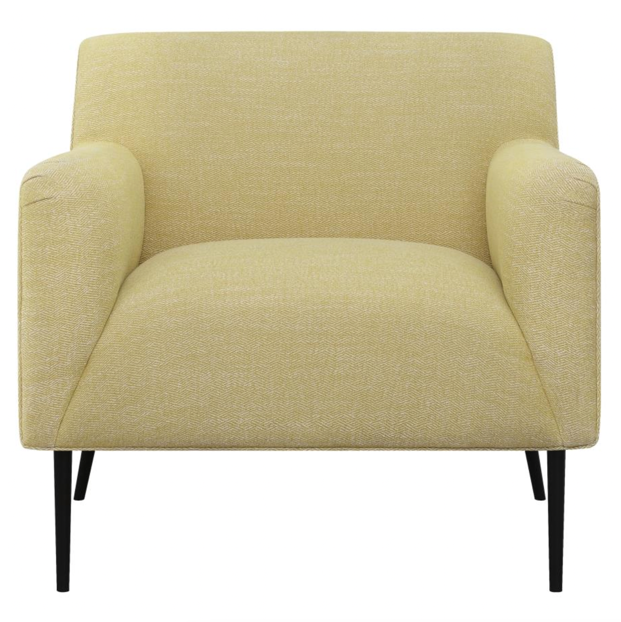 DARLENE Upholstered Track Arms Accent Chair Yellow