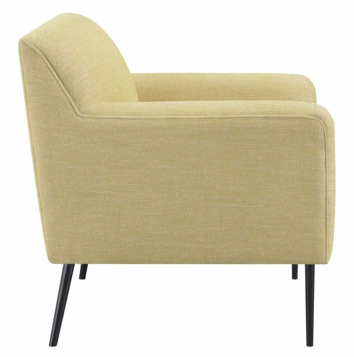 DARLENE Upholstered Track Arms Accent Chair Yellow